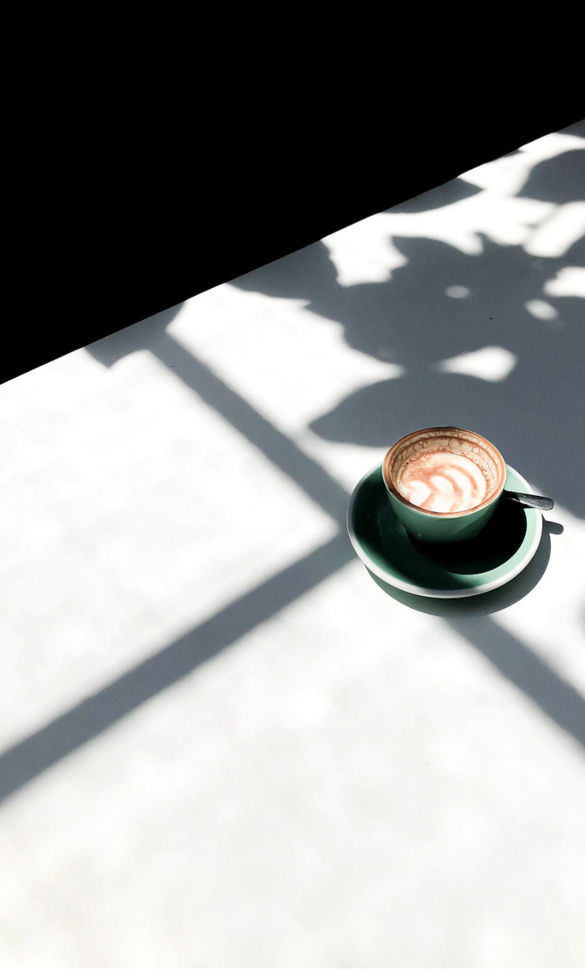 latte art cup of specialty coffee
