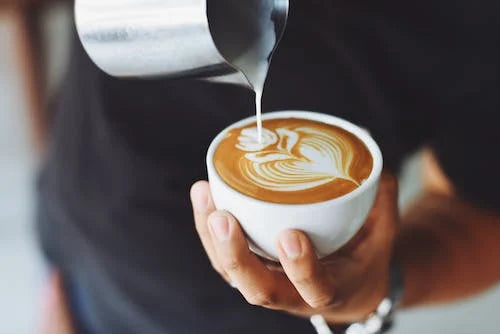 Specialty coffee latte cup 